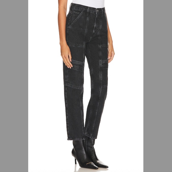 AGOLDE Cooper Cargo Jeans New 24 Black - Picture 2 of 4